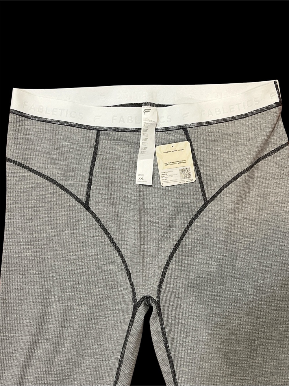 Fabletics Light Gray Women’s Leggings with Contrast Seams - Picture 2 of 6